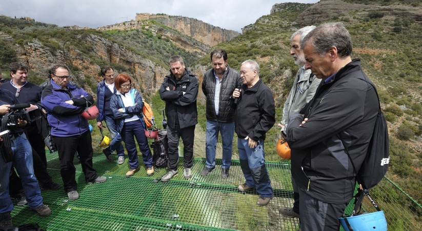 Pasarelas sobre el río Vero. Nuevo tramo entre Alquezar y Asque.