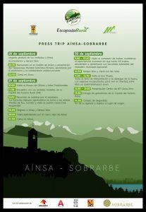Programa de las jornadas de las Jornadas de Turismo Rural en Aínsa-Sobrarbe